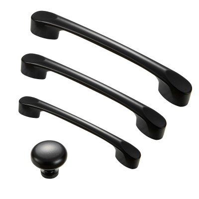 Zinc Alloy Black Cabinet Drawer Wardrobe Door Handle Furniture Handle